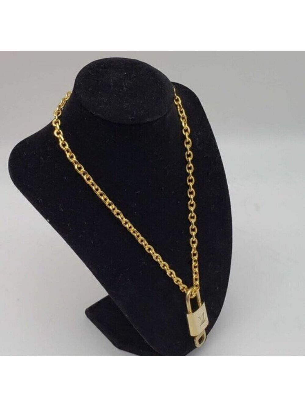 Authentic Louis Vuitton Lock & Key with Unbranded Gold Plated Chain Necklace - Picture 3 of 8